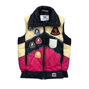 Vintage Rally Express Puffer Vest Scouts Patches Puffy Zipper  Adventure Size 12